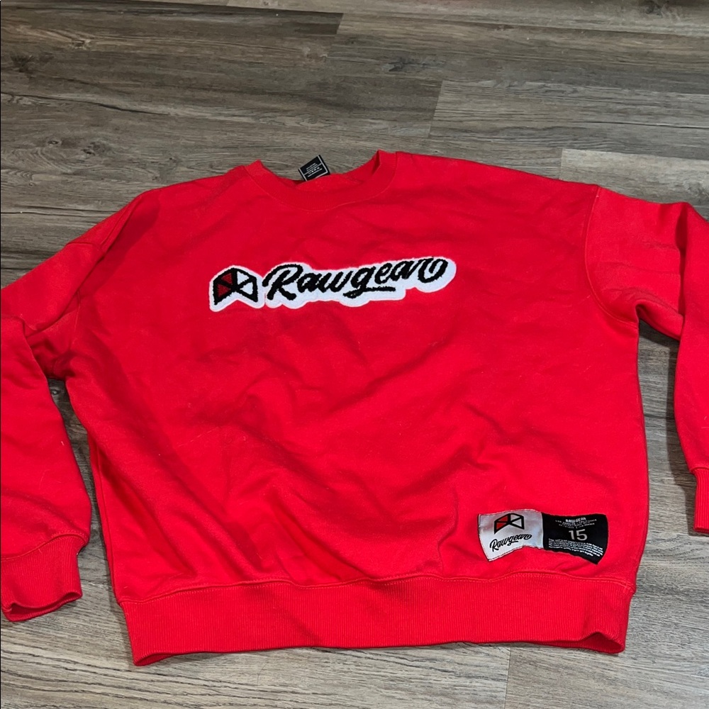 Red Men's Sweater raw gear sz l sweatshirt